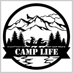 Nature Monogram Camp Life - Moose and Bear