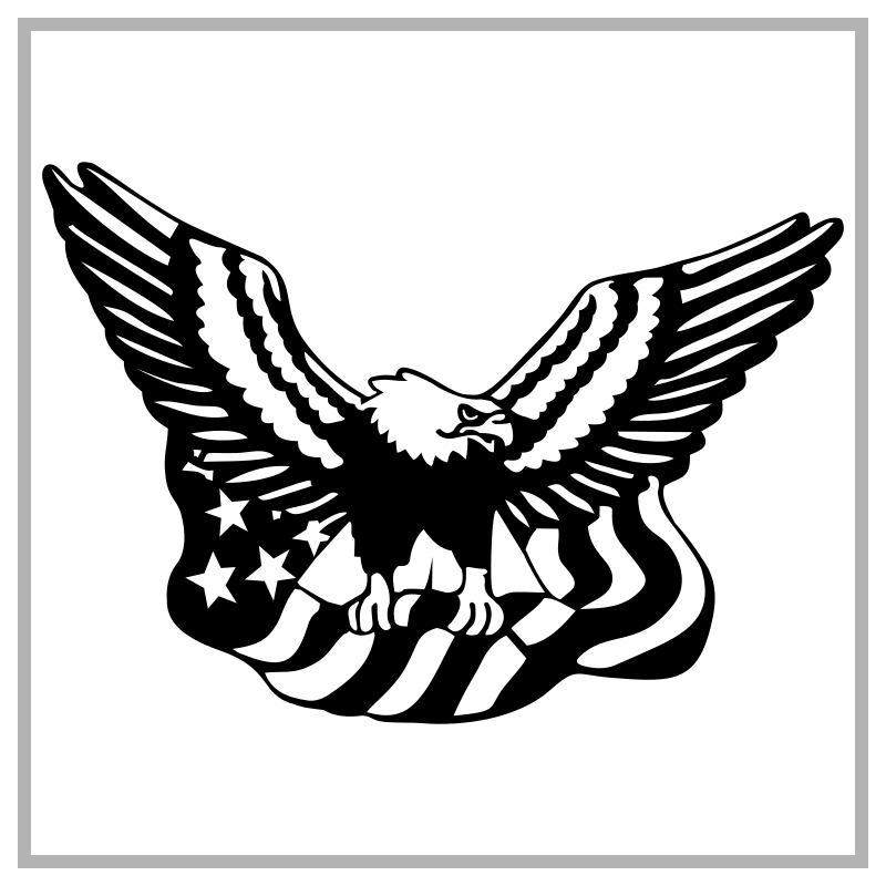 Eagle Holding Flag